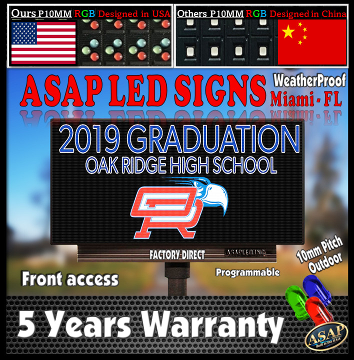LED Sign Outdoor Board Full Color Programmable LED Board 2 ft x 6 ft – USA
