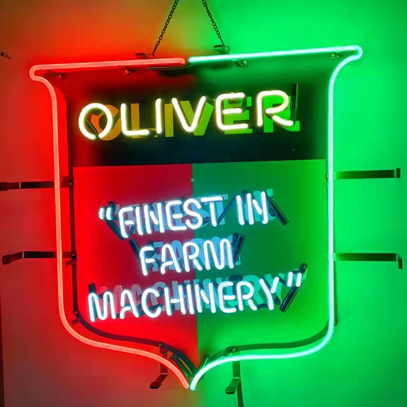 US STOCK Oliver Farm Machinery Open Neon Sign 24″X20″ Lamp Store Open Decor Gift