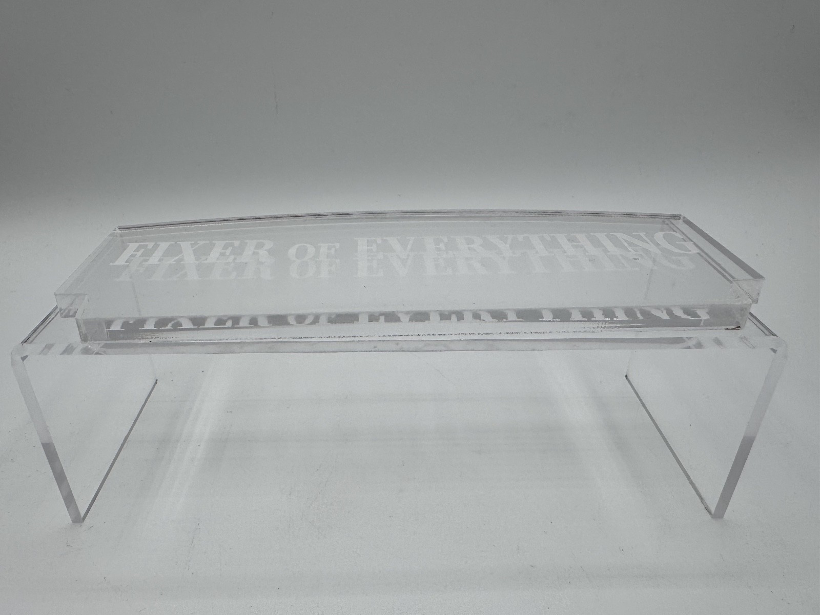 Fixer of Everything Desk Sign Transparent Sign, LED Acrylic Lamp Light Up, Works