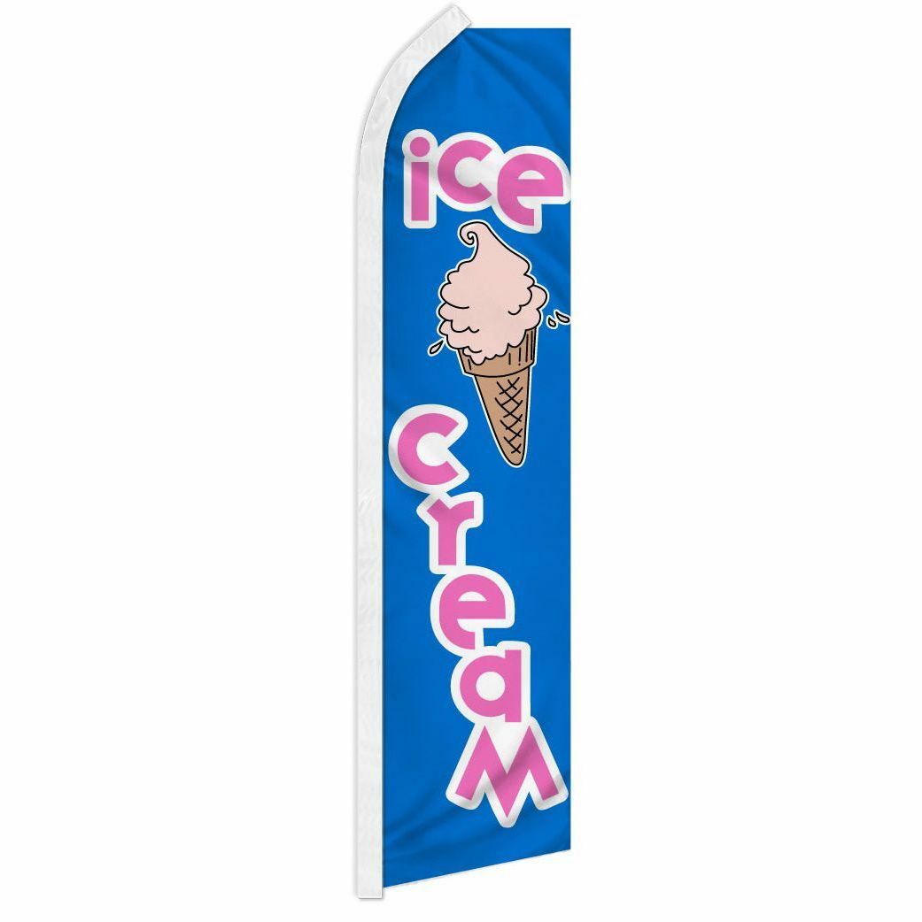 10 x “ICE CREAM” advertising super flag swooper banner business sign treat