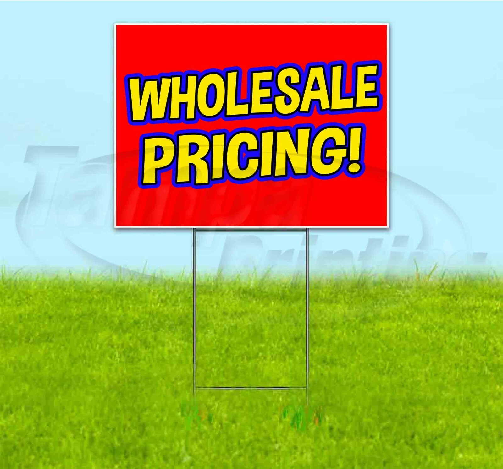 WHOLESALE PRICING 18×24 Yard Sign WITH STAKE Corrugated Bandit BUSINESS DEALS