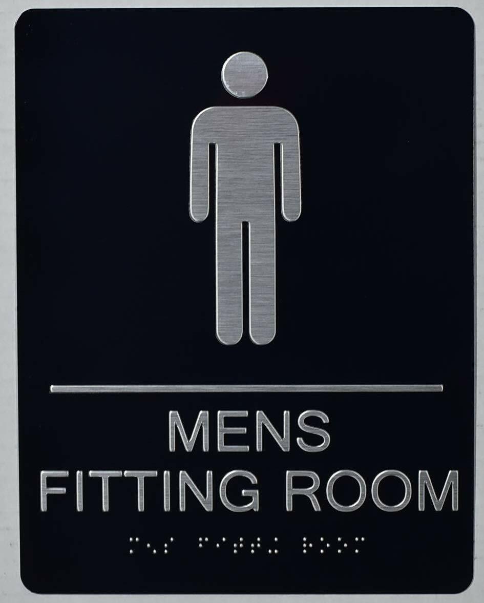 Men�S Fitting Room Sign -(Aluminium,Black,Size 6×9)-The Sensation..–REF24-1027