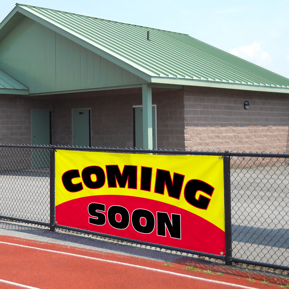 Vinyl Banner Multiple Sizes Coming Soon Outdoor Advertising Printing C Business