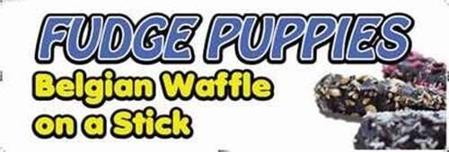 Fudge Puppies | Vinyl Banner w/ Grommets | 2’H x 6’W