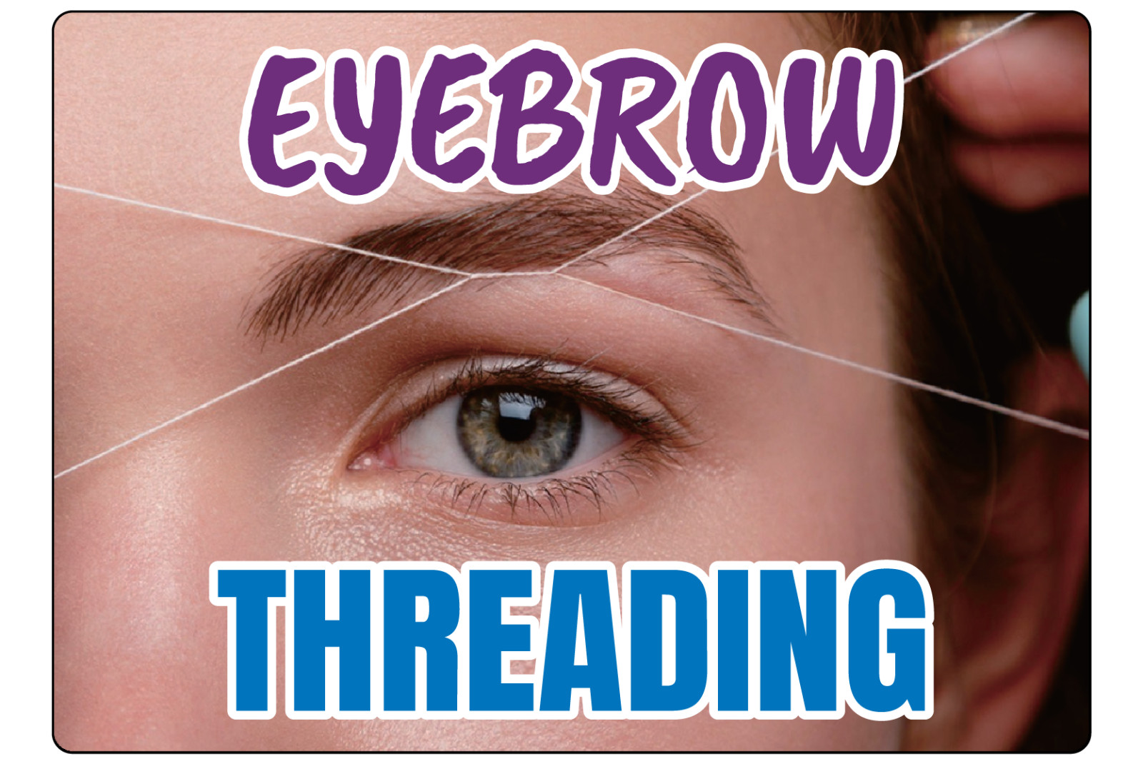 EYEBROW THREADING, STOREFRONT WINDOW RETAIL | Adhesive Vinyl Sign Decal