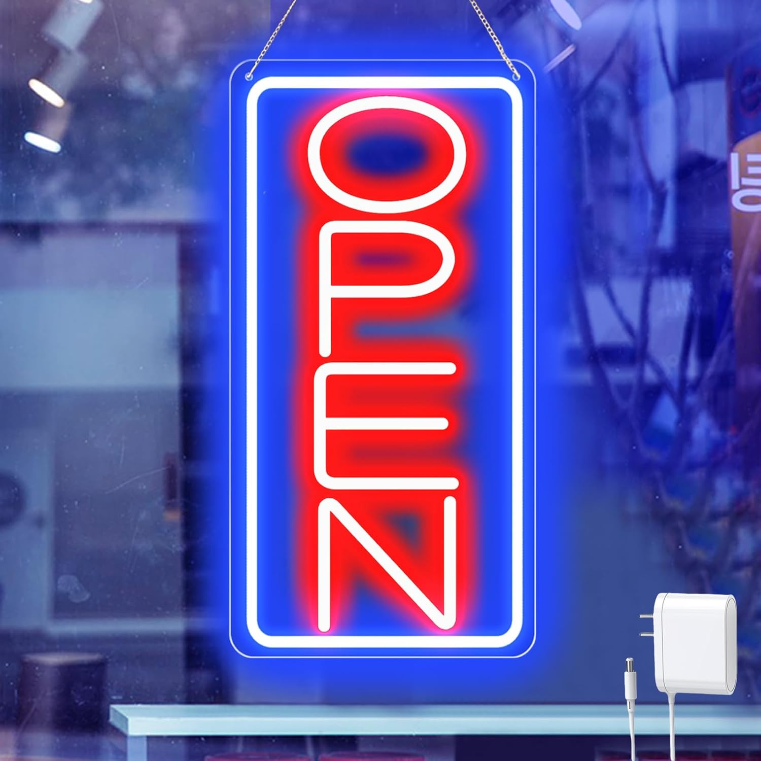 22″ X 11″ Led Neon Open Signs for Business 12V/2A Ultra Bright Led Neon Open Sig