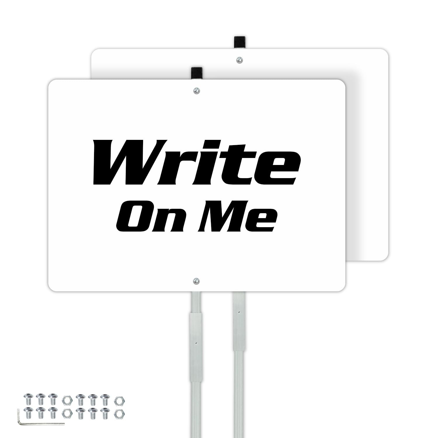 2 Pack Blank Metal Sign 42 Inch Stake 14×10 Inch Aluminum Waterproof Rust