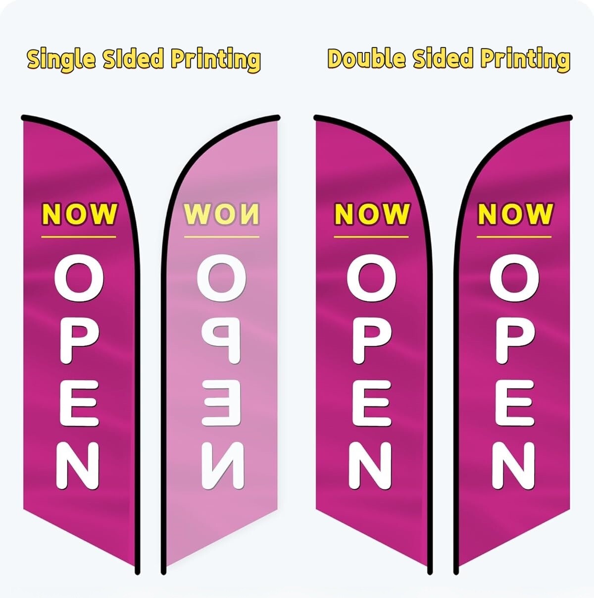Custom Advertising Feather Flag Outside Business Personalized Logo (Only Flag)
