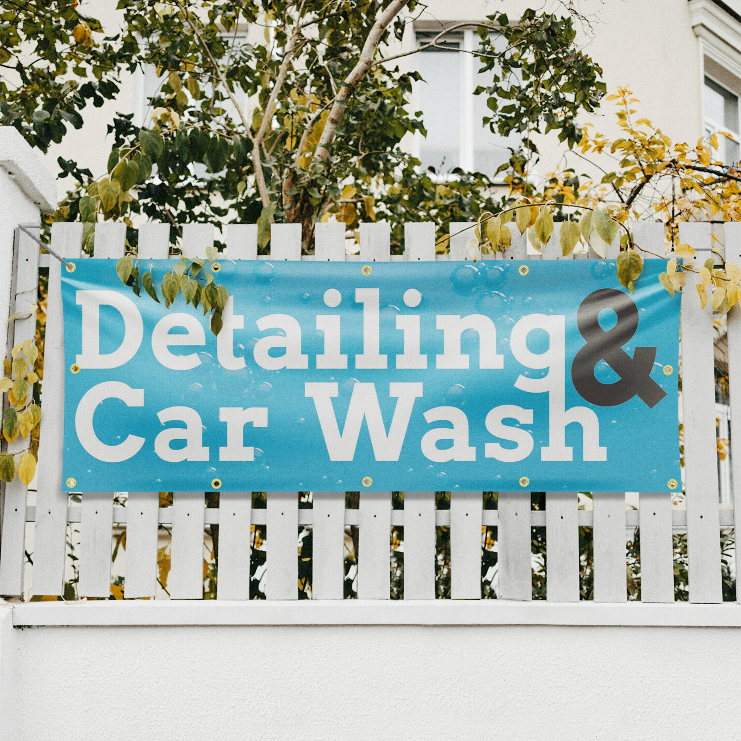 Detailing and Car Wash Vinyl Banner Sign with Metal Grommets Heavy-Duty