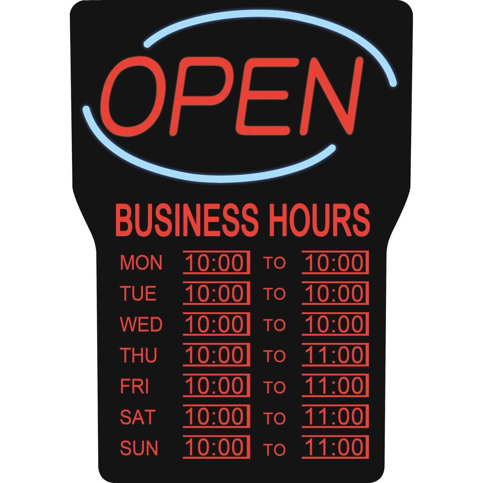 LED Open Corded Sign Business Hours Royal Sovereign – RSIRSB1342E NIB