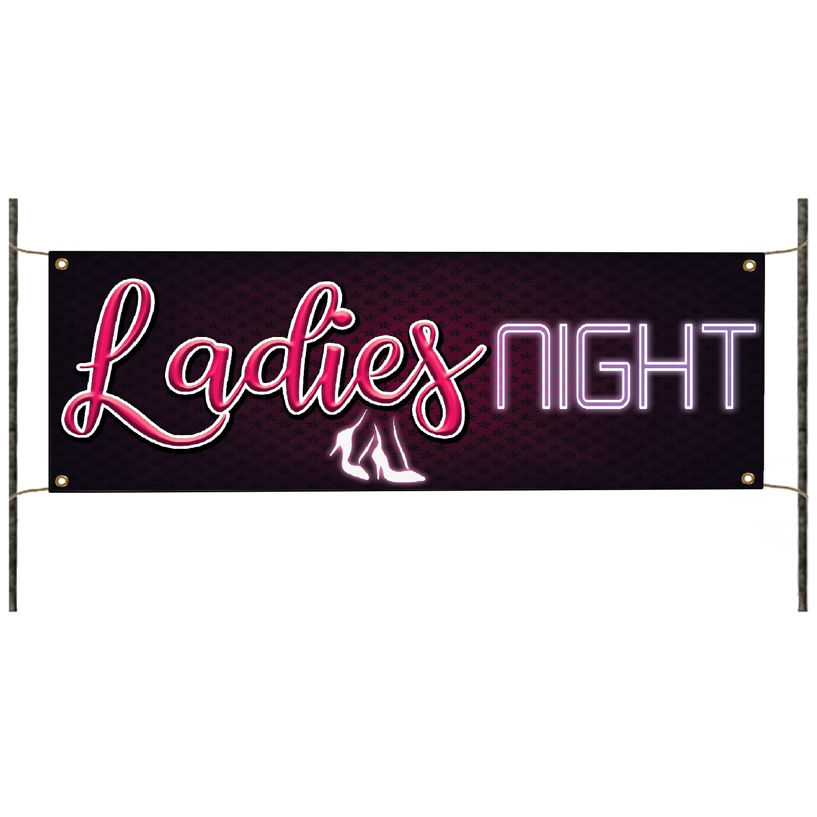 Ladies Night Garments Business Advertising Vinyl Banner Sign With Metal Grommets