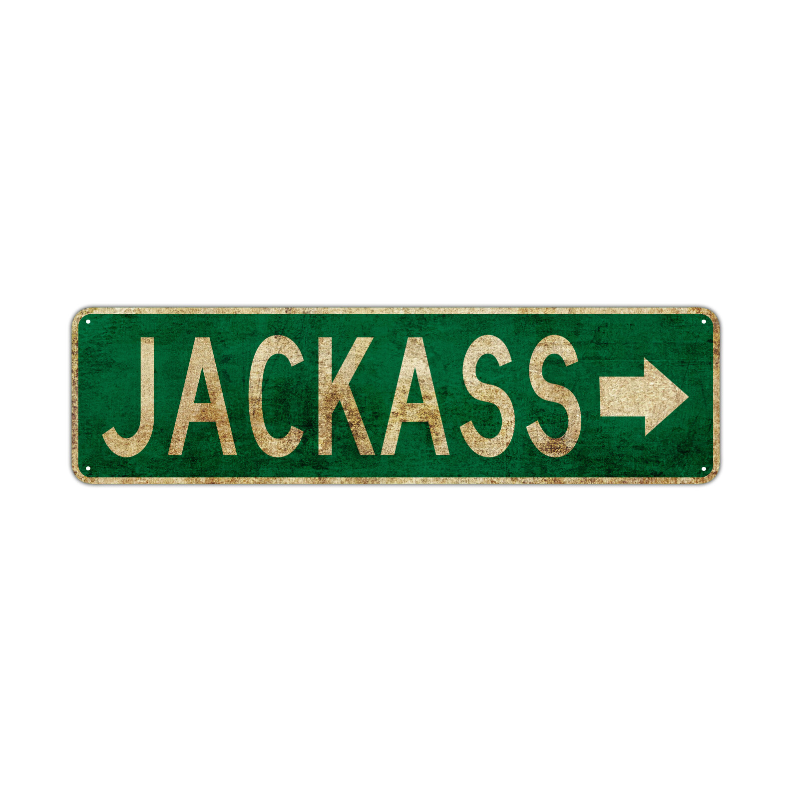 Jackass Right Arrow Vintage Sign| Garage Road Bar Street Décor Aluminum Tin Sign