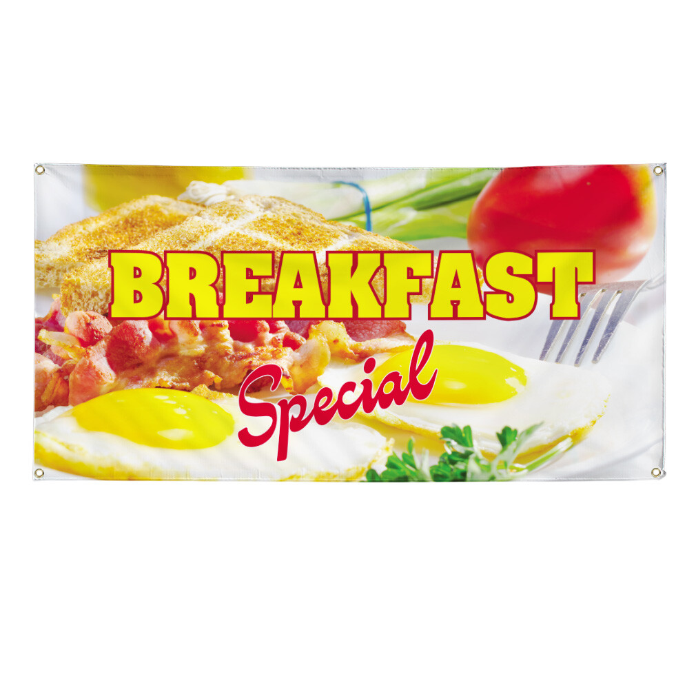 Vinyl Banner Multiple Sizes Breakfast Special Advertising Printing C Outdoor