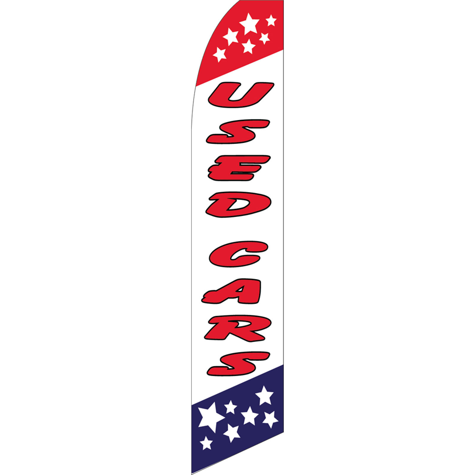 Used Cars USA 2 1/2 ft X 11 1/2 ft Polyester Swooper Flag