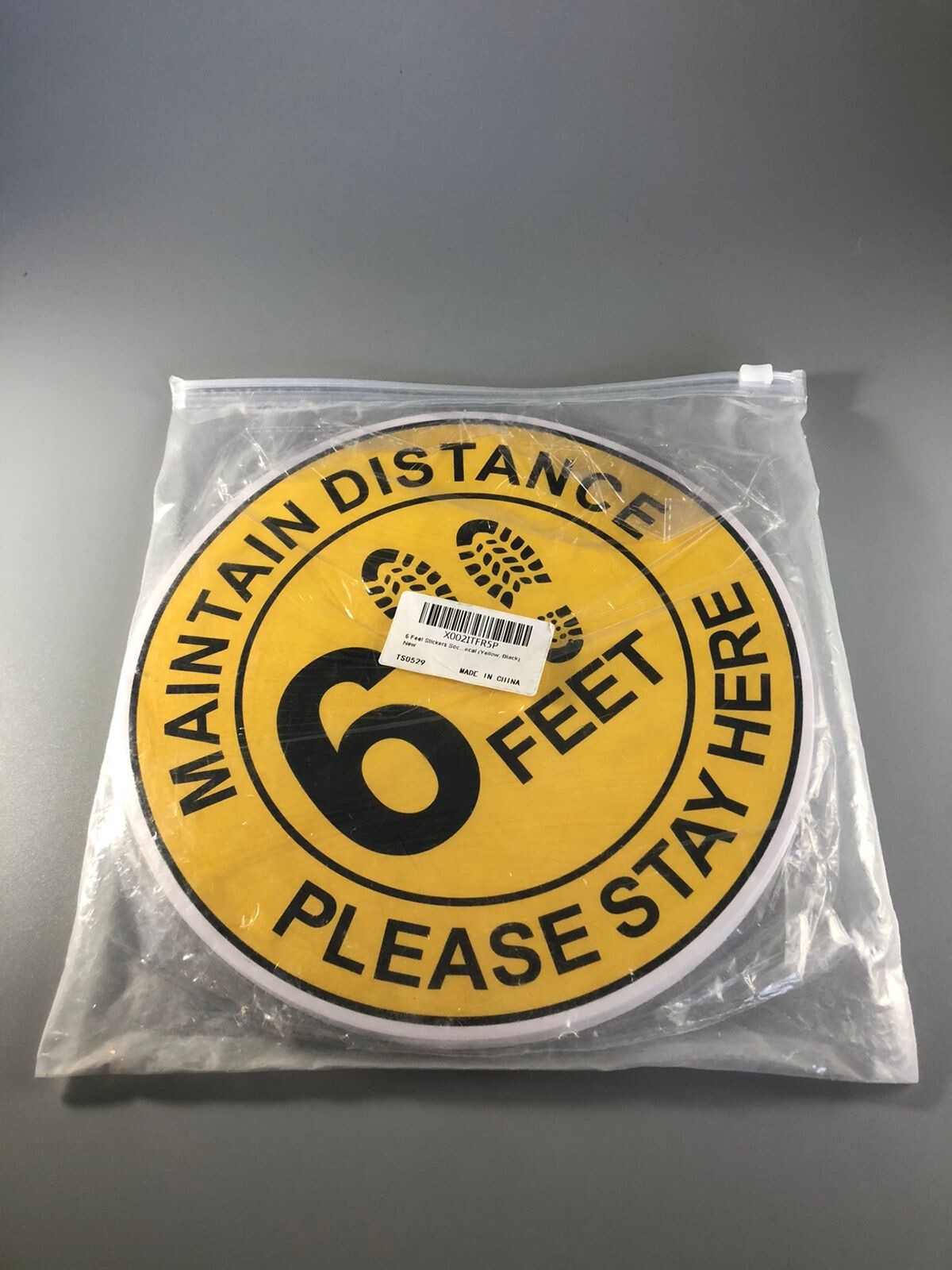 25 Pack Social Distancing Floor Decals (9”) 6 Feet Apart Floor Sticker