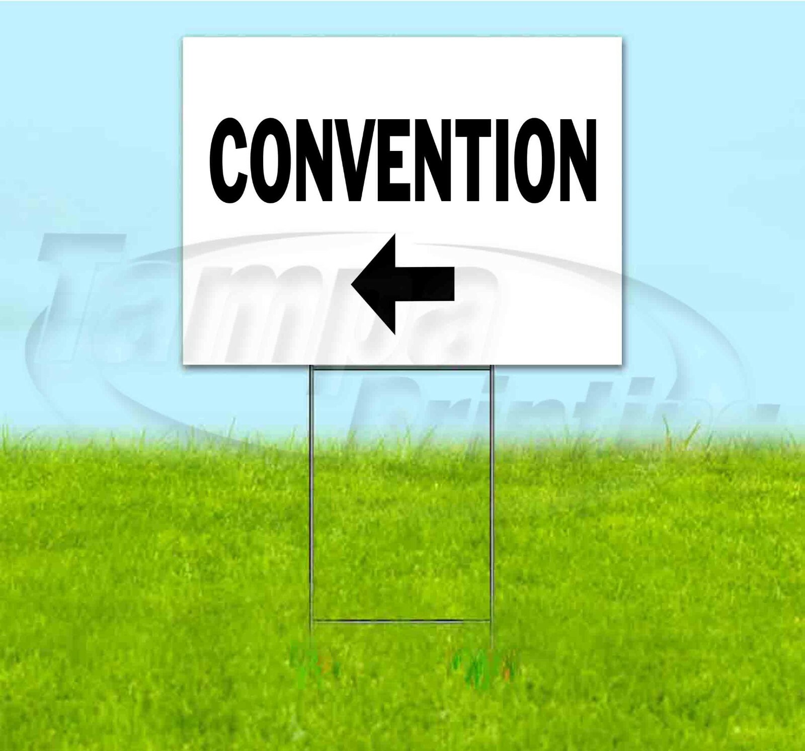 CONVENTION ARROW 18×24 Yard Sign WITH STAKE Corrugated Bandit DIRECTIONAL