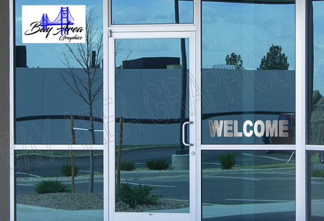 WELCOME Business Window Decal Storefront Door Sign Outdoor Vinyl