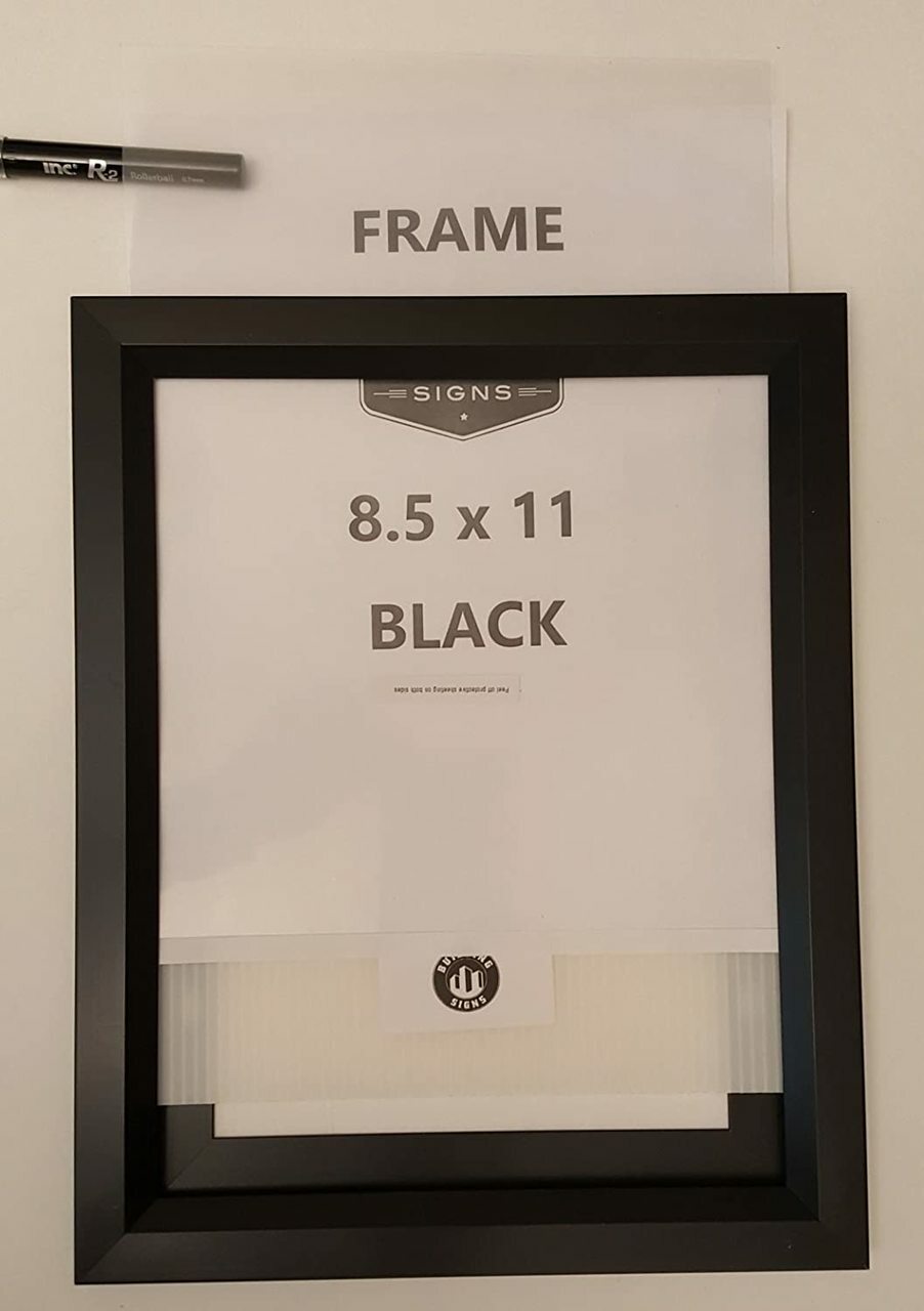 Black Elevator Inspection Certificate Frame 6 x 9 (Heavy Duty Alum..ref0420