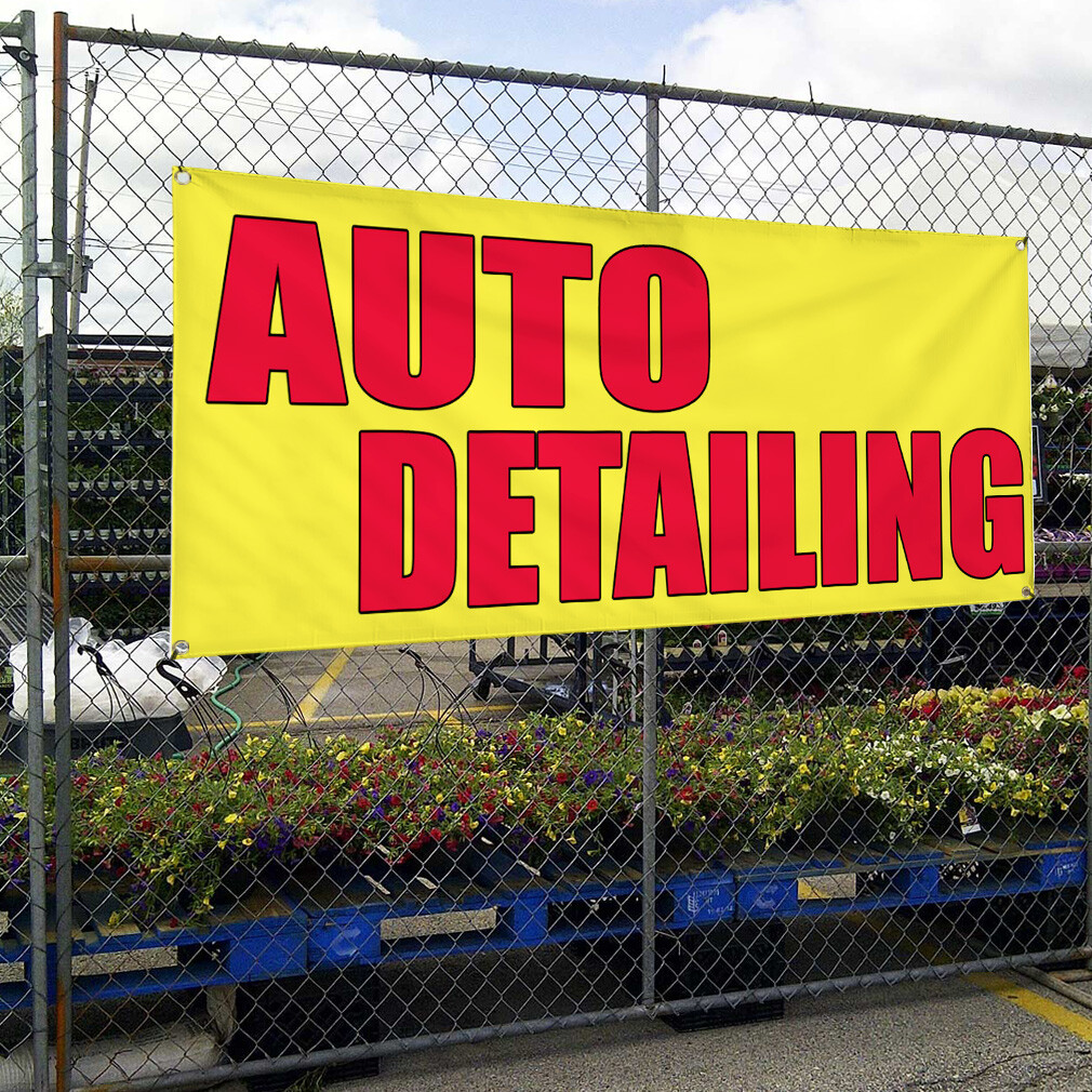 Vinyl Banner Multiple Sizes Auto Detailing Car Auto Body Shop Repair Automotive