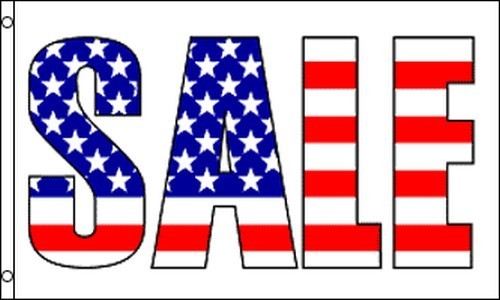 SALE Advertising Flag 3×5 ft Business Sign Red White Blue Stars Stripes Store Ad