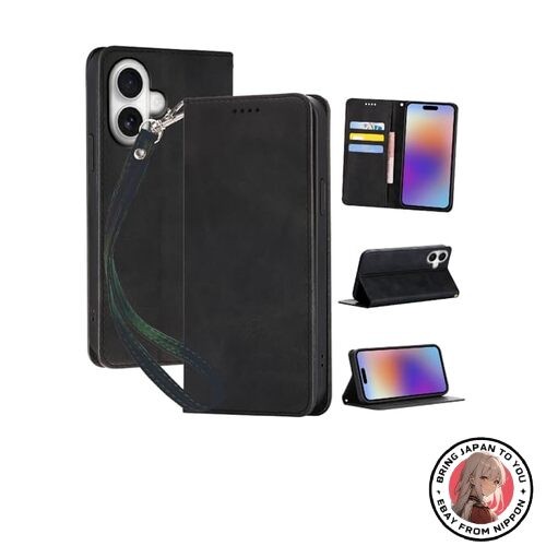 New iPhone 17 Folio Case Hand-Stitched Leather Wallet Case with Stand 360-Degree