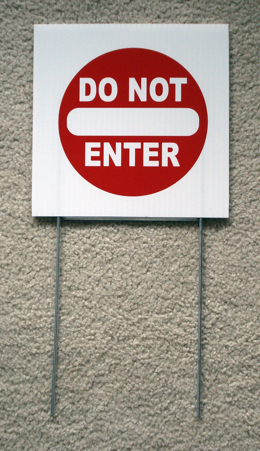 DO NOT ENTER 8″ x 8″ Plastic Coroplast Sign with Stake