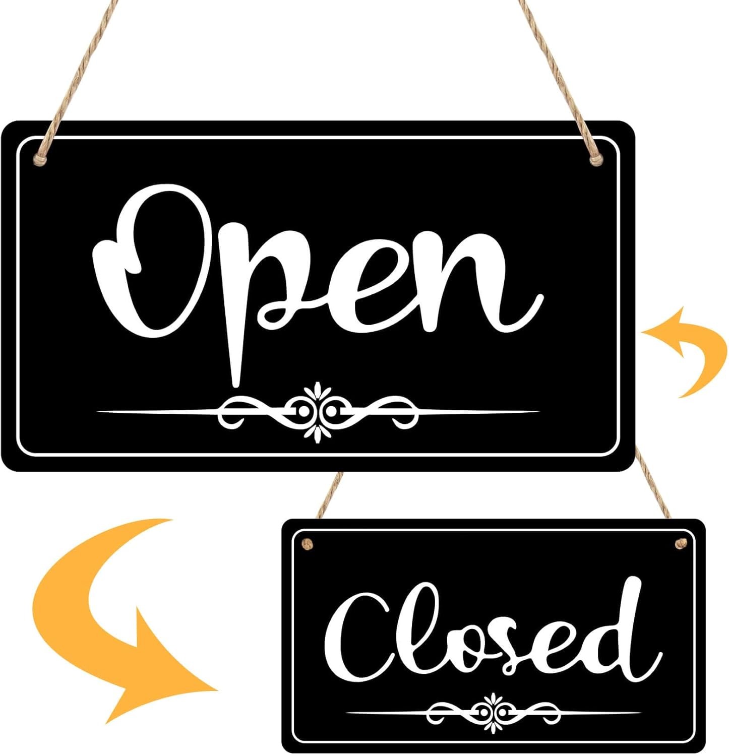 CARGEN Open Signs Double Sided Open Closed Sign Business Hours Sign Hanging Busi