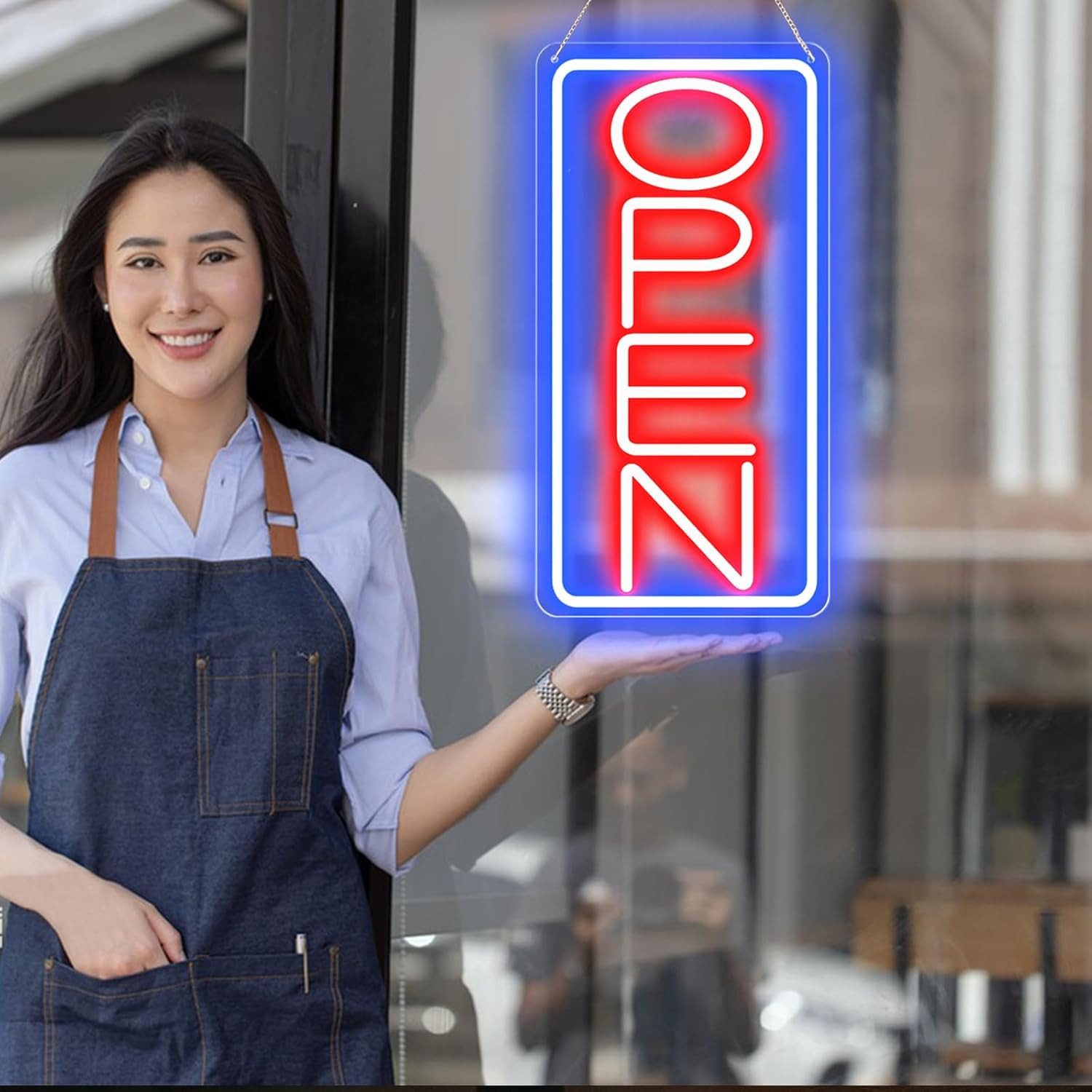 22″ X 11″ Led Neon Open Signs for Business 12V/2A Ultra Bright Led Neon Open Sig