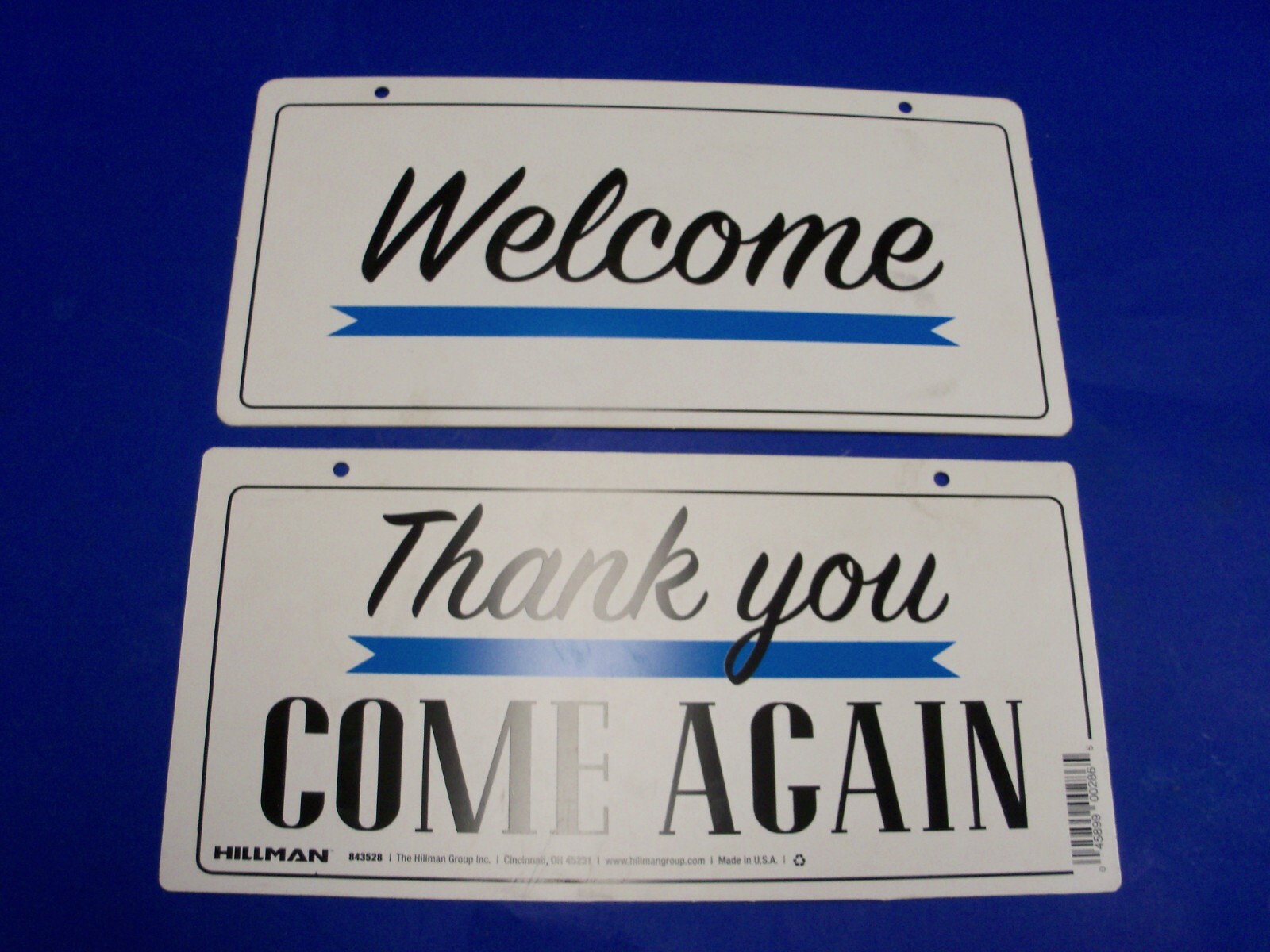 2 / Hillman 5-in x 10-in Plastic Business Sign Model 843528 2 PACK LB2