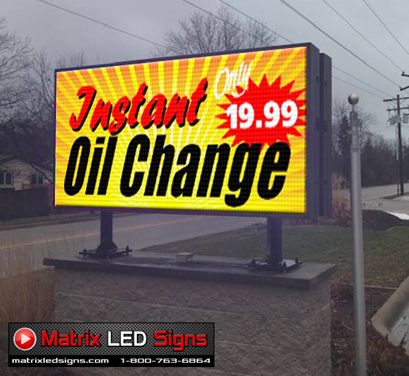 LED Sign Outdoor 2 Sided LED Programmable Message Center 2 Sided Sign P6