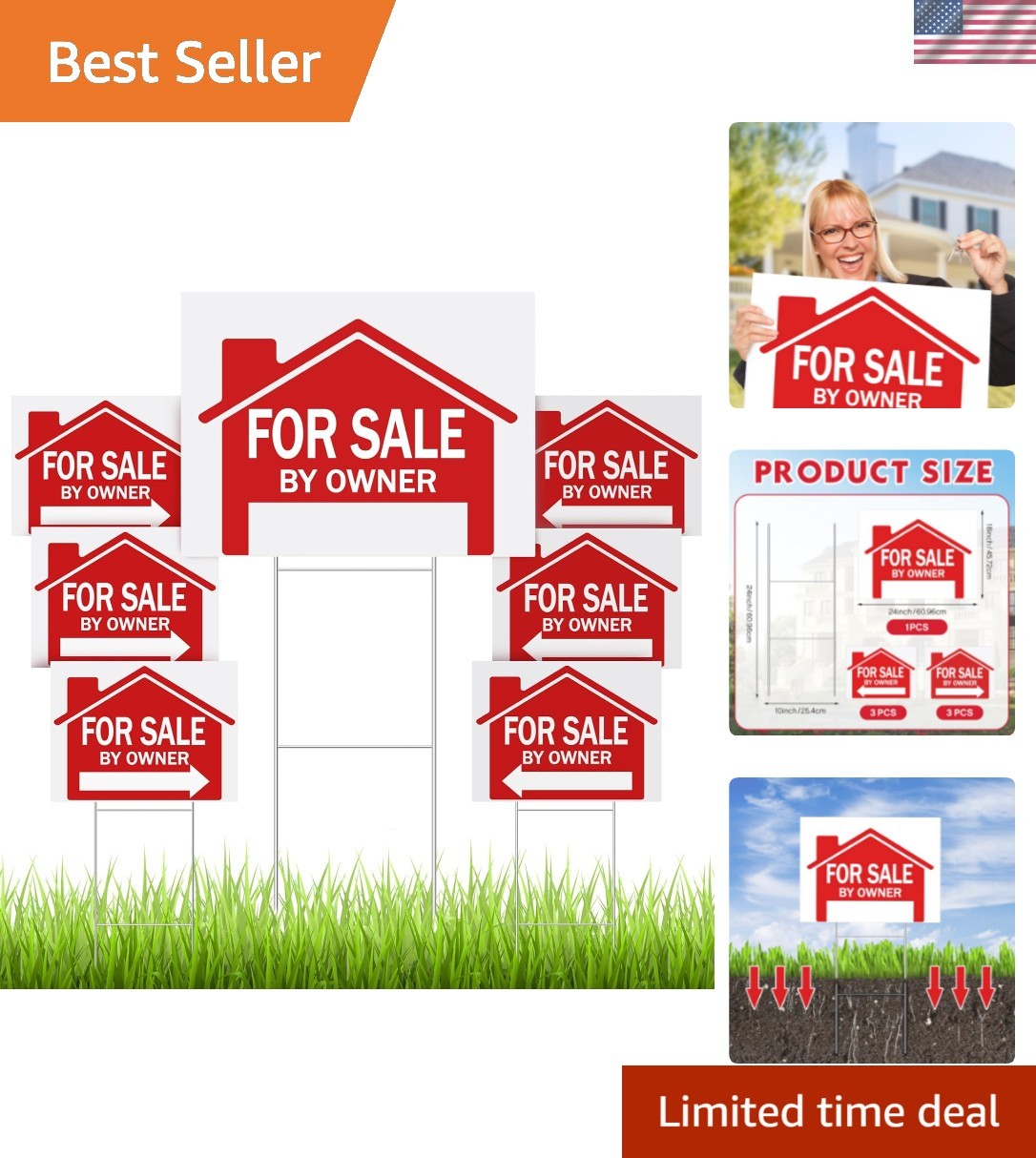 Weatherproof Open House Yard Signs with Enhanced Visibility – 7 Pcs Included