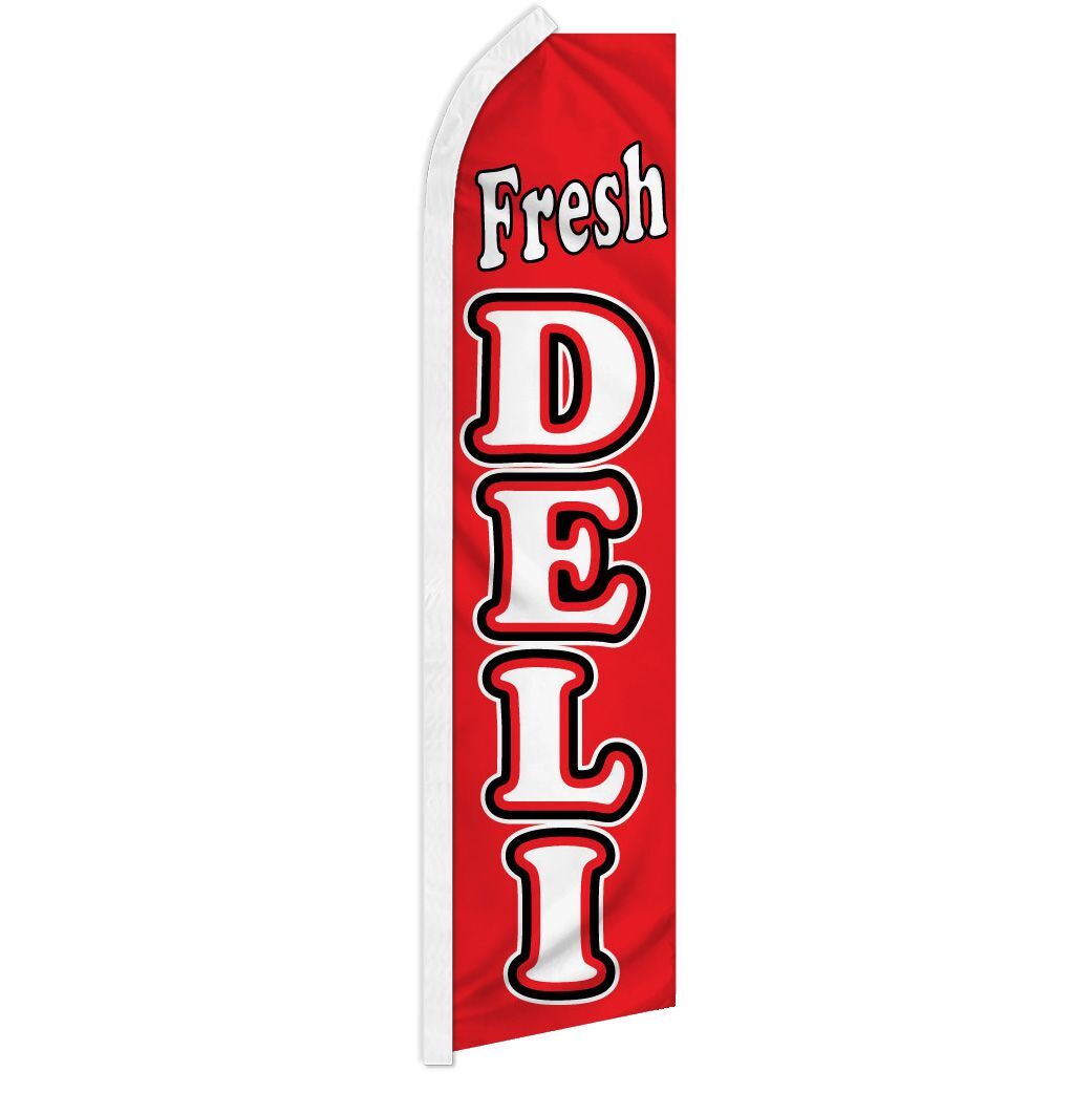 10 x “FRESH DELI” advertising super flag swooper banner business sign food mart