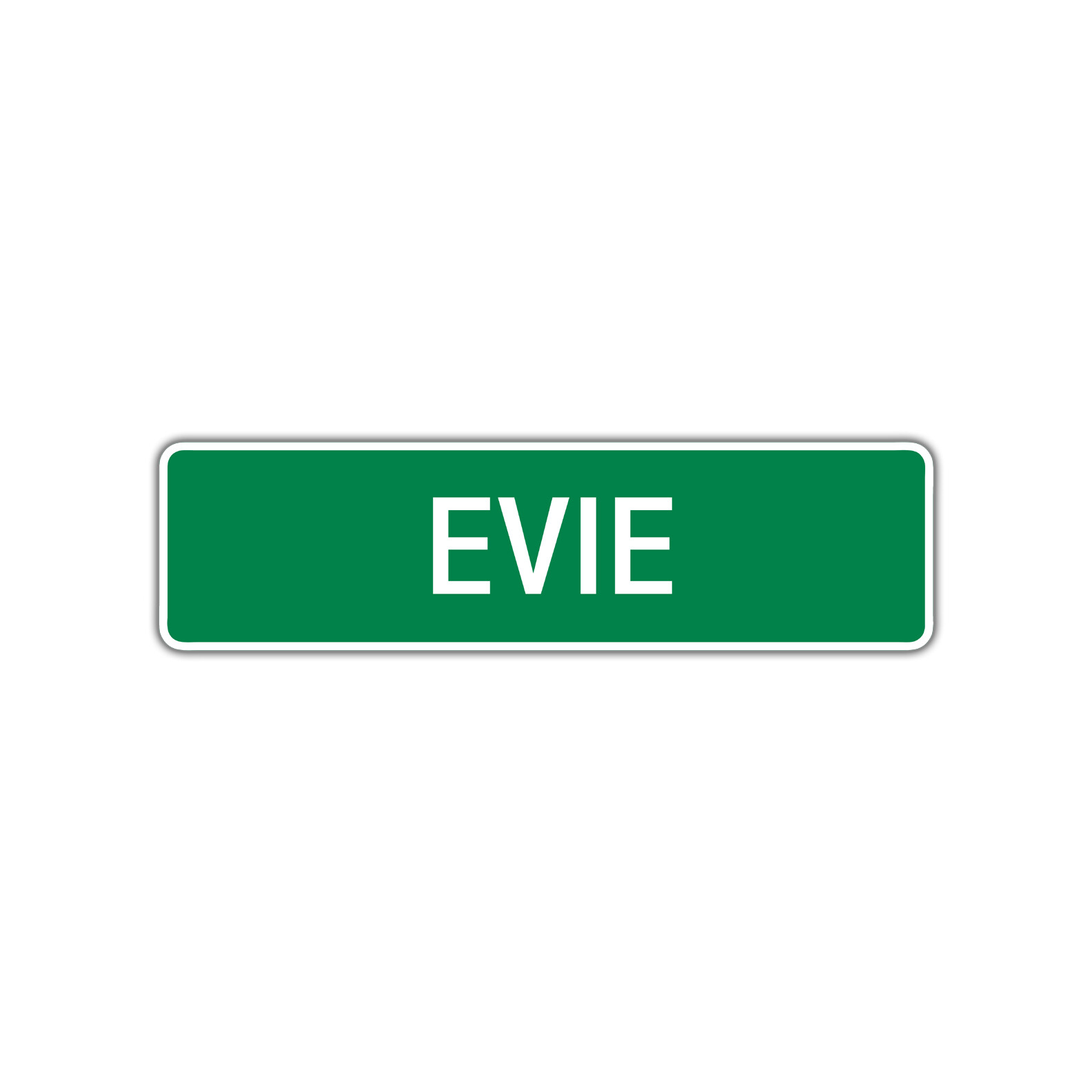 Evie Girls Name Letter Printed Label Wall Art Decor Novelty Aluminum Metal Sign