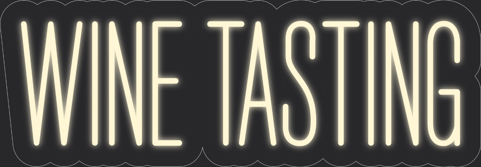 Wine tasting Neon LED Sign Business Wall Decor Lighted Store Sign 24 x 8 in.