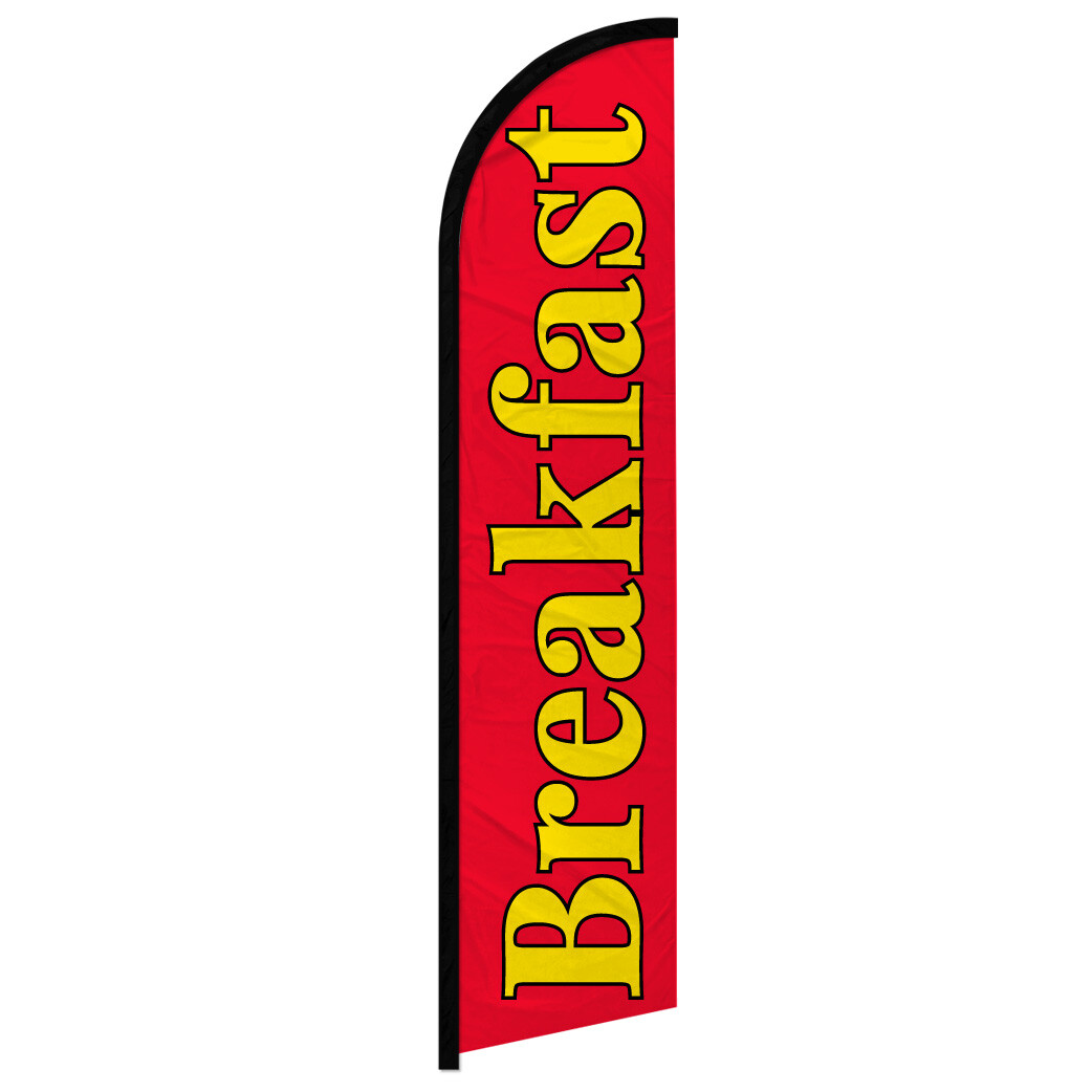 Breakfast Full Curve Windless Swooper Flag Restaurant Food