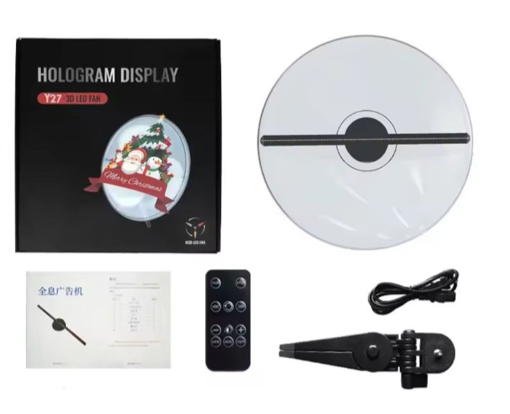 Y27 3D Hologram Display LED Fan Advertising Machine WiFi USB Open Box