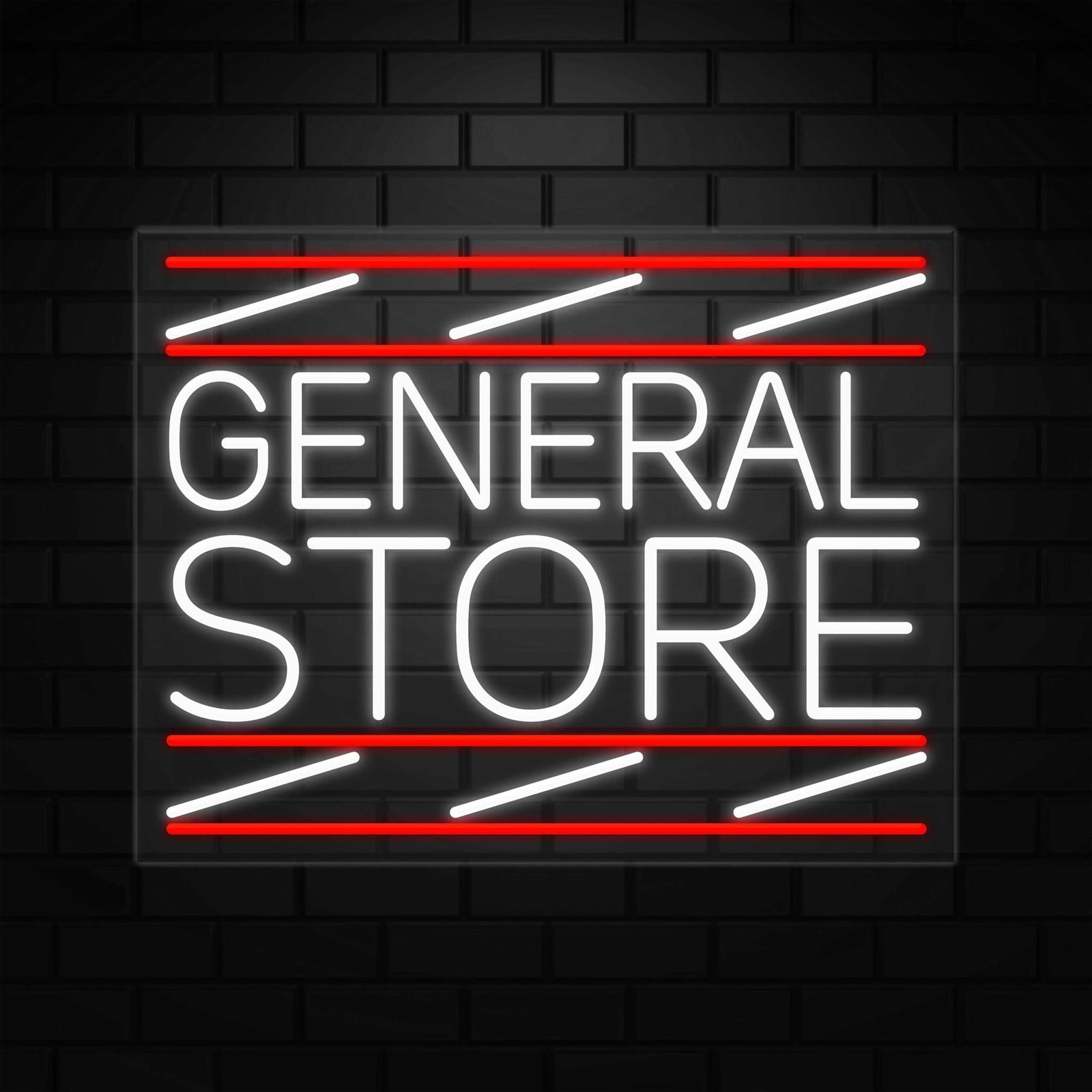 General Store Neon Sign for Retail Displays | LED Flex Neon | 31″W x 24″H x 1″D