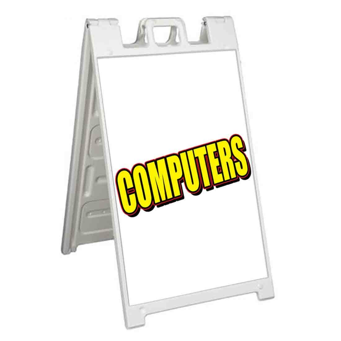 COMPUTER REPAIR Signicade 24×36 Aframe Sidewalk Sign Banner Decal PC REFURBISH