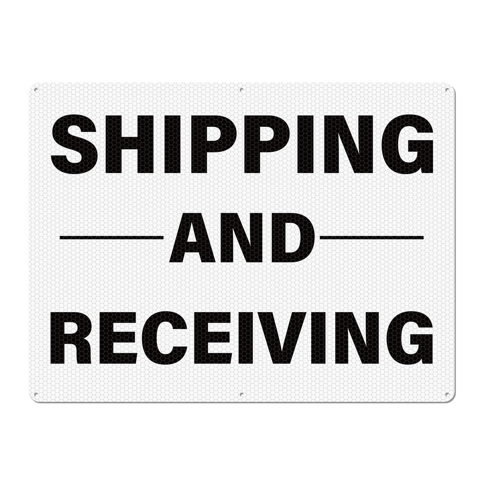 Large Reflective Shipping & Receiving Sign 18″x24″ – Rust-Free Metal for Warehou