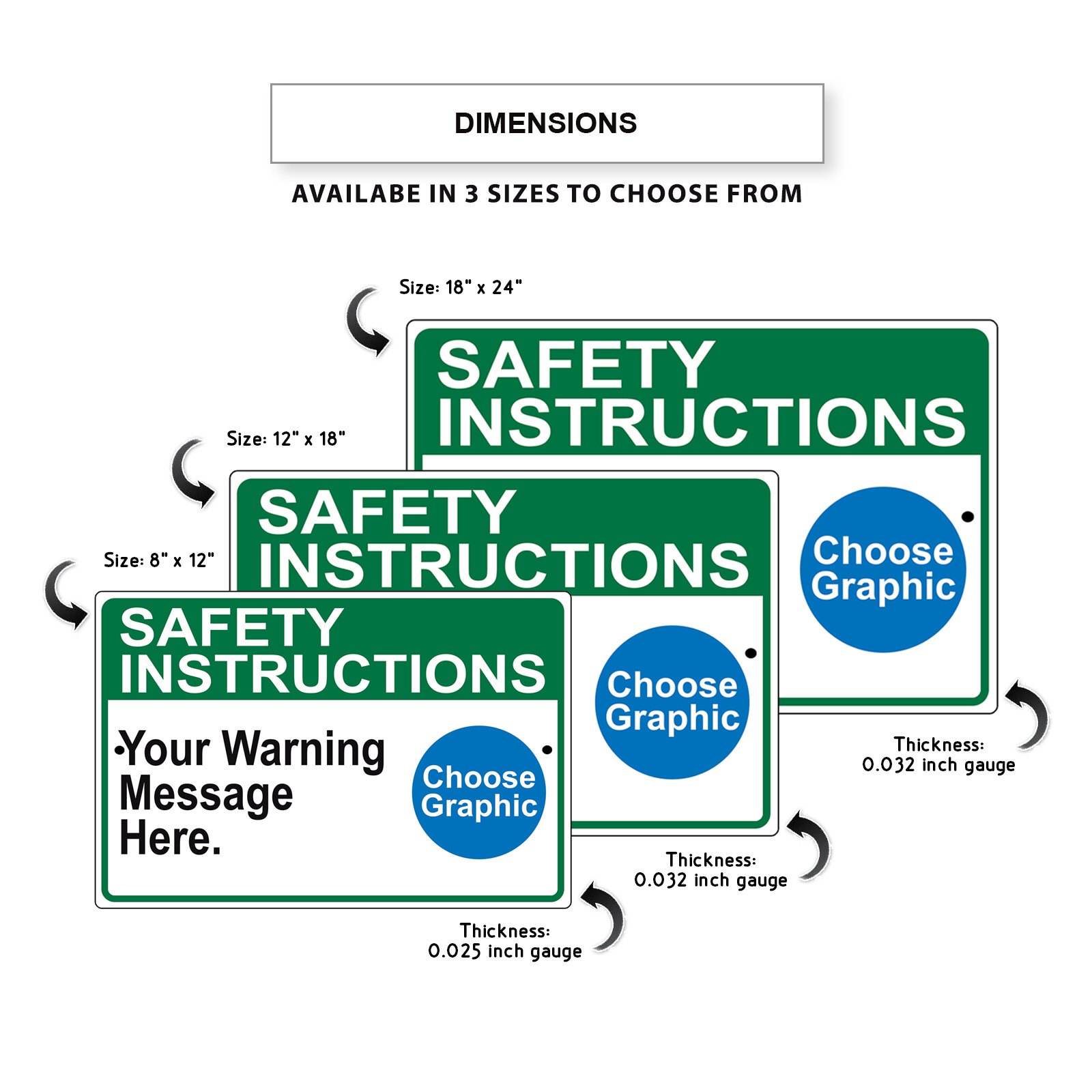 Custom Sign Safety Instructions Your Wording Sign With Logo Aluminum Metal Sign