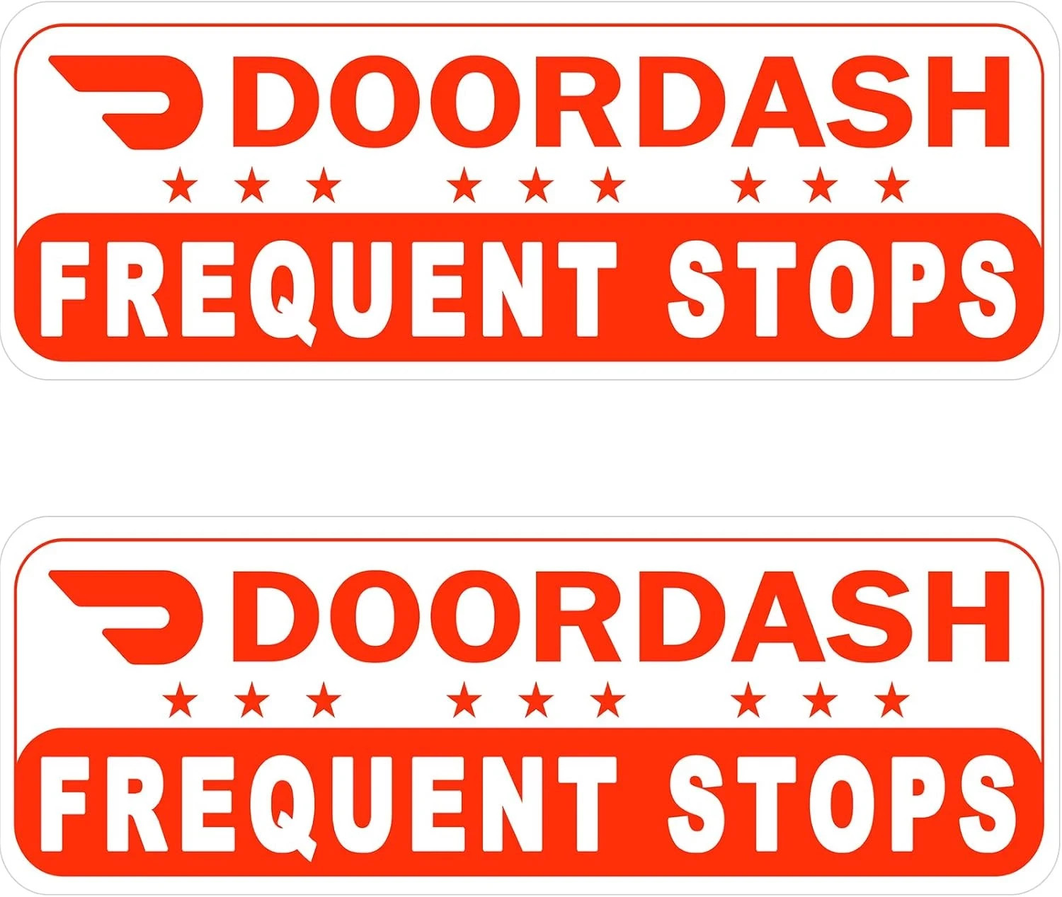 2 Pack Doordash Magnetic Sign for Car, Doordash Car Magnets Sign, Reflective Foo
