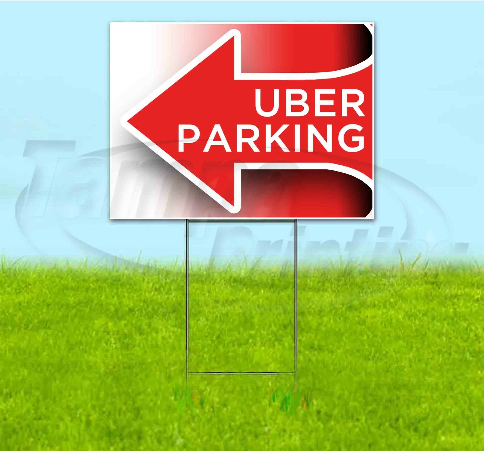 PARKING ARROW RIGHT 18×24 Yard Sign WITH STAKE Corrugated Bandit USA BUSINESS