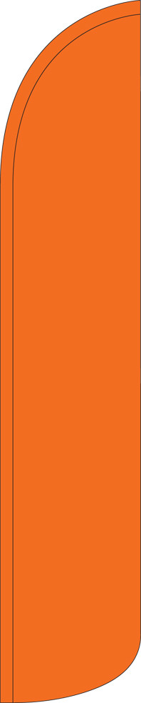 Solid Orange Full Sleeve Swooper Flag Feather Banner