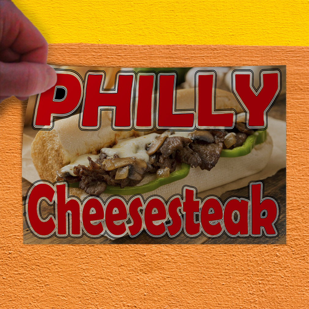 Decal Stickers Philly Cheese Steak Restaurant Food Bar Vinyl Store Sign Label