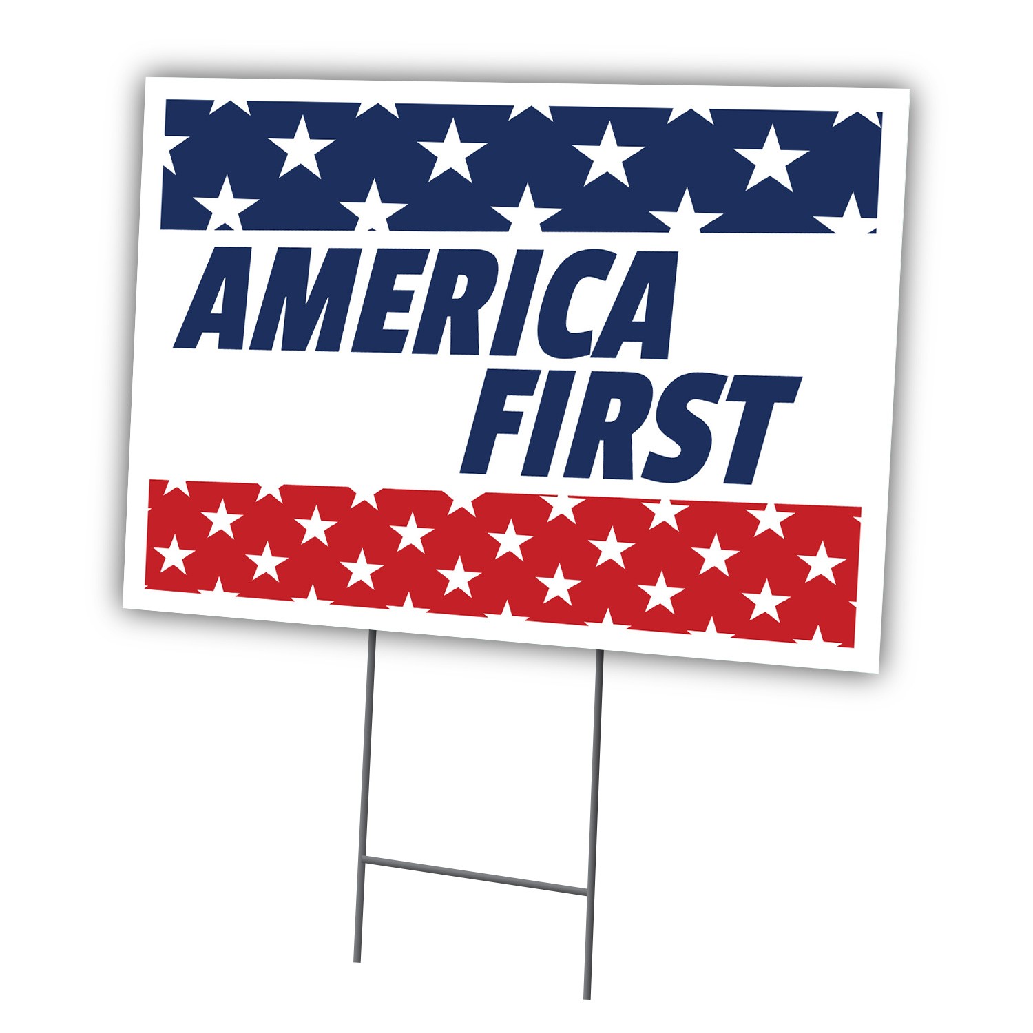 America First Yard Sign & Stake Outdoor Plastic Coroplast Advertising Displays