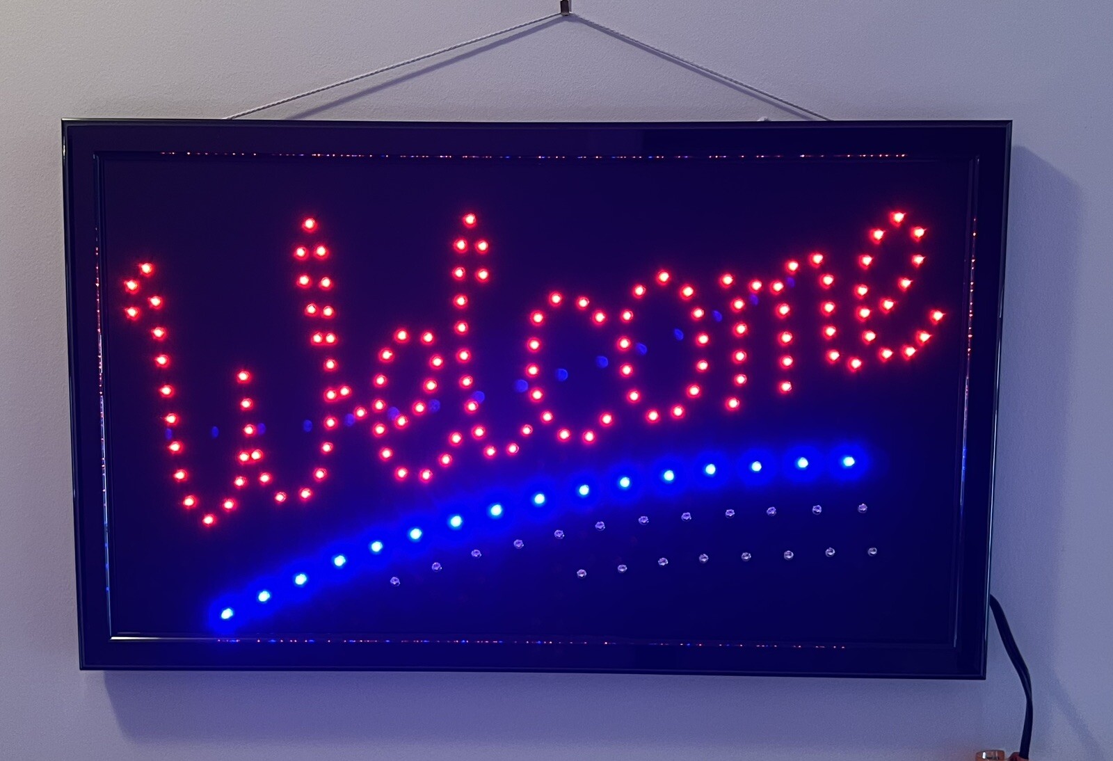 Ultra Bright LED Neon Light WELCOME Sign Animated Motion Light