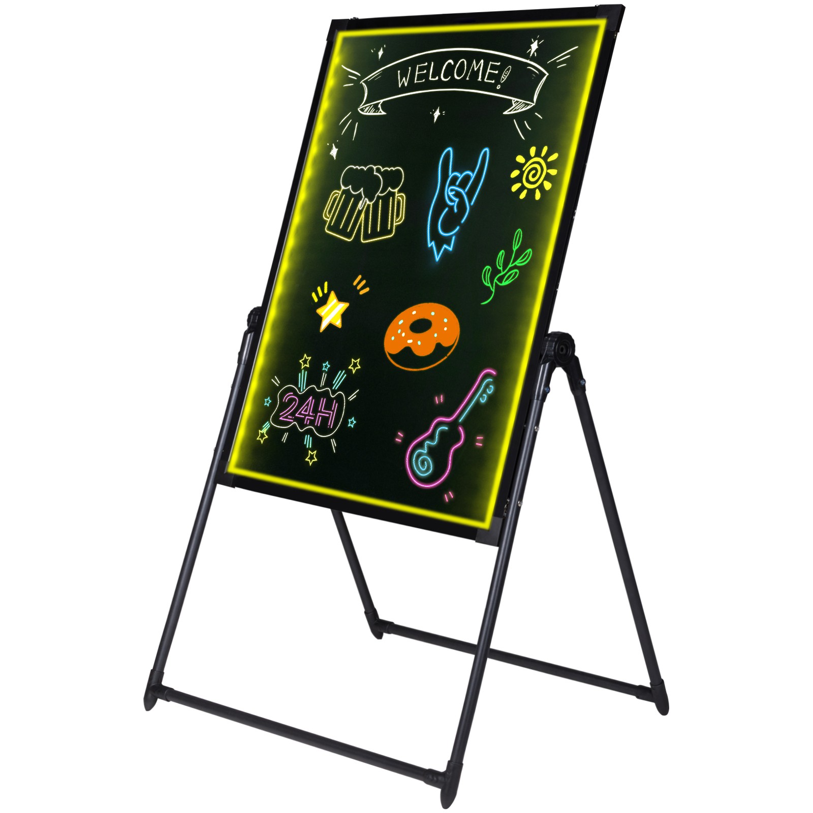 Uimoso LED Message Writing Board 32″x24″ Illuminated Erasable Lighted Chalkboard