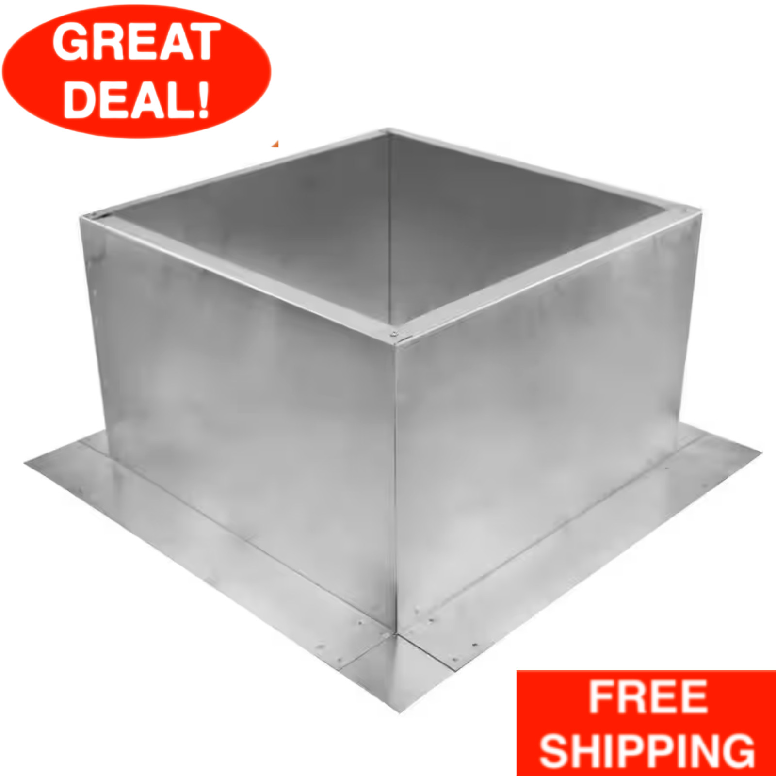 Aluminum Roof Curb Is 19 W X 19 L X 12 In. H Extension Provides Platform Mount