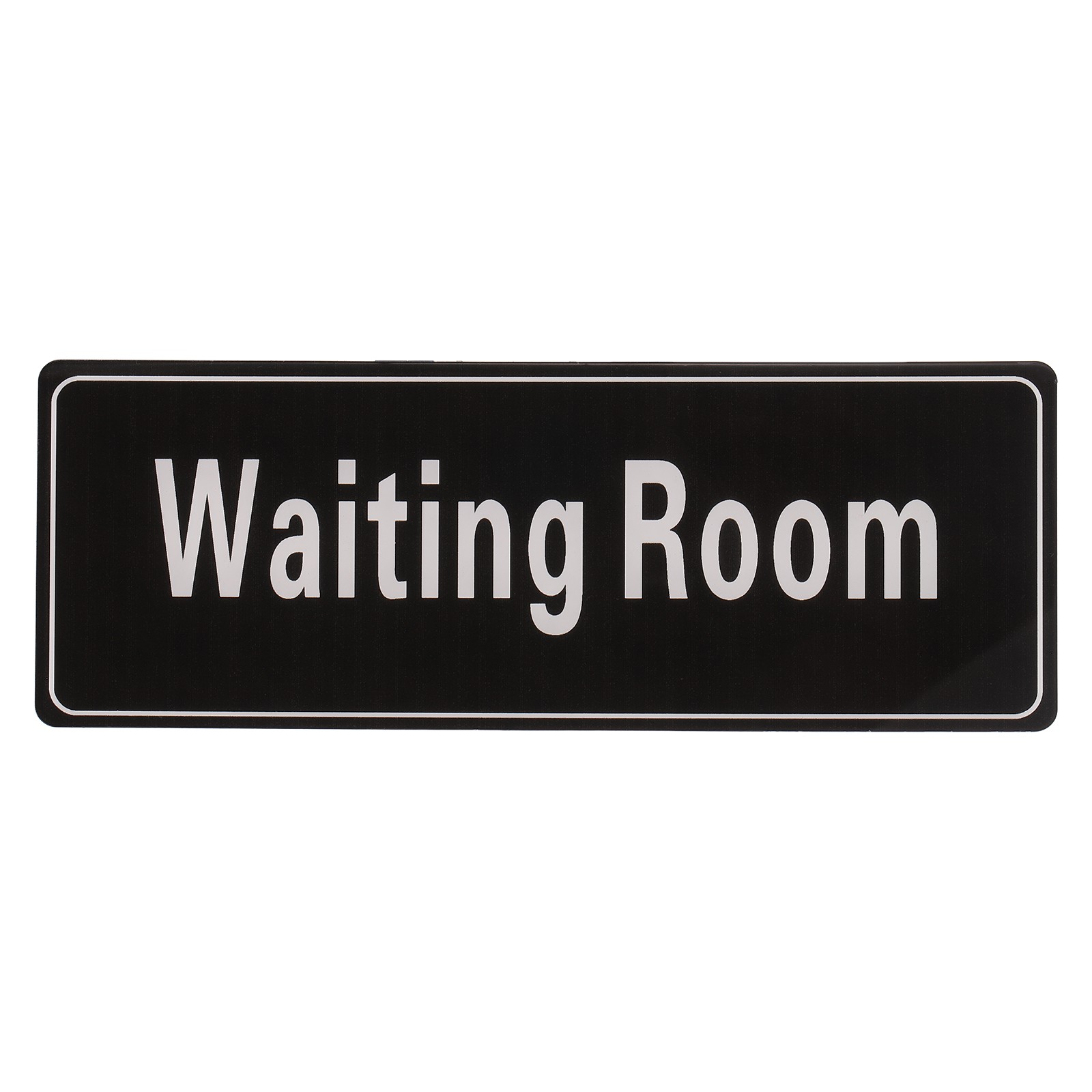 9″x3″ Waiting Room, 1Pcs Room Door Sign Self-Adhesive, Black with White Text