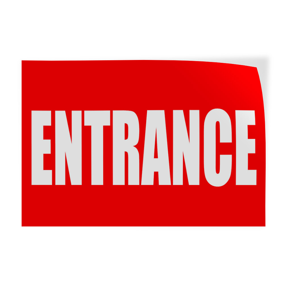 Decal Stickers Entrance Promotion Business Vinyl Store Sign Label Business